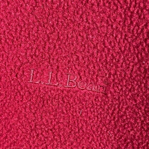 LL Bean Red Fleece Zippered Jacket Pockets Cozy Brushed Warmth Size XL Coat Zip‎ - Picture 2 of 15